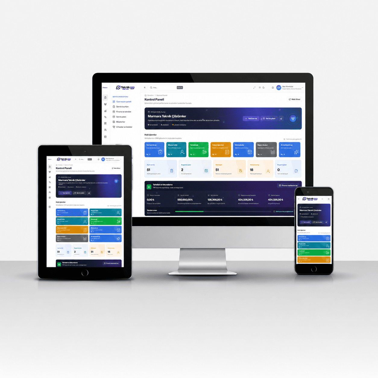 Teknik Servis - CRM V2 (AI Destekli)